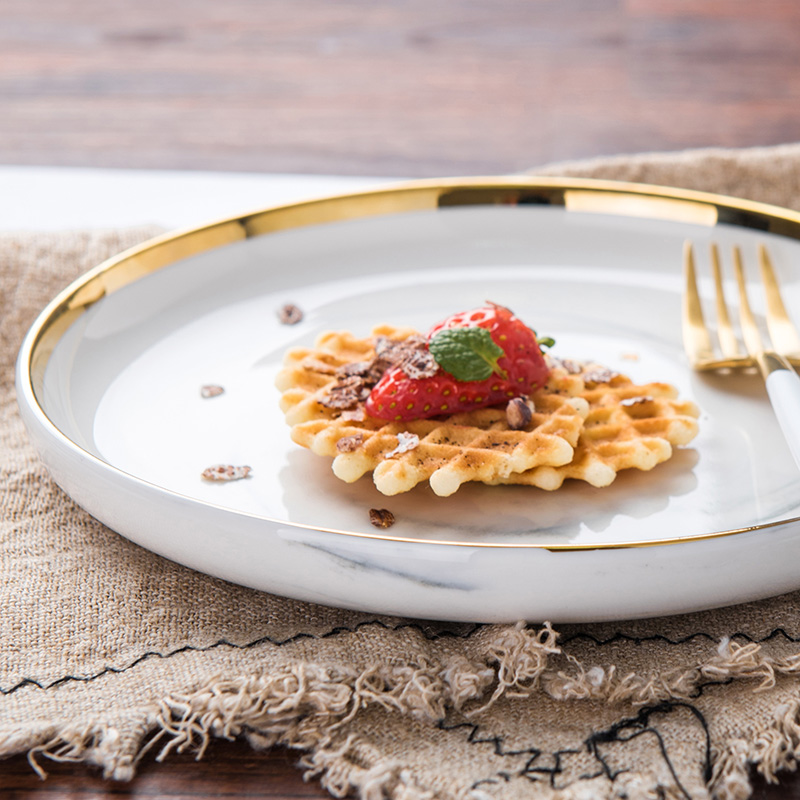 Creative up phnom penh marble ceramic tableware of western food steak plate of pasta dish breakfast dish dish dish soup plate