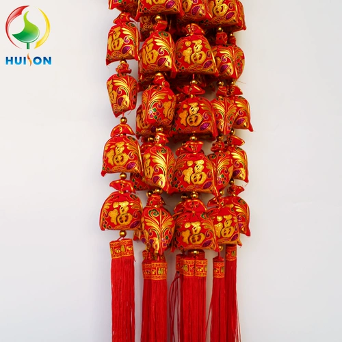 Пеппер -подвесная украшение благословения сумки Сумка Spring Festival Ежегодные фейерверки Весенний фестиваль декоративные принадлежности