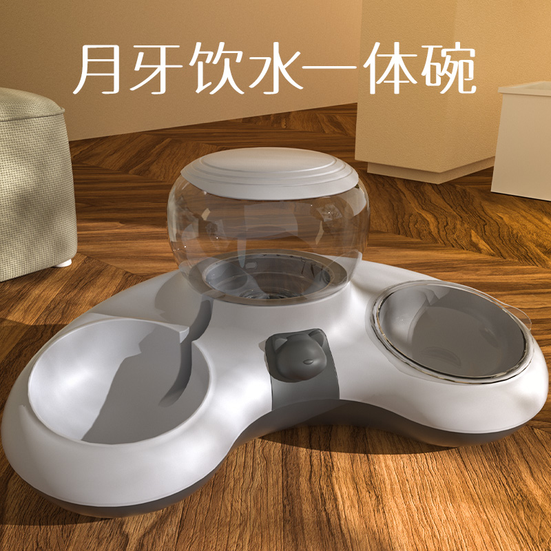 Cat Bowls Food Basin Kitty Dogs Pet double bowls Automatic drinking water feeding Drinking water bowls Anti-turning dog Bowl Dog Bowl