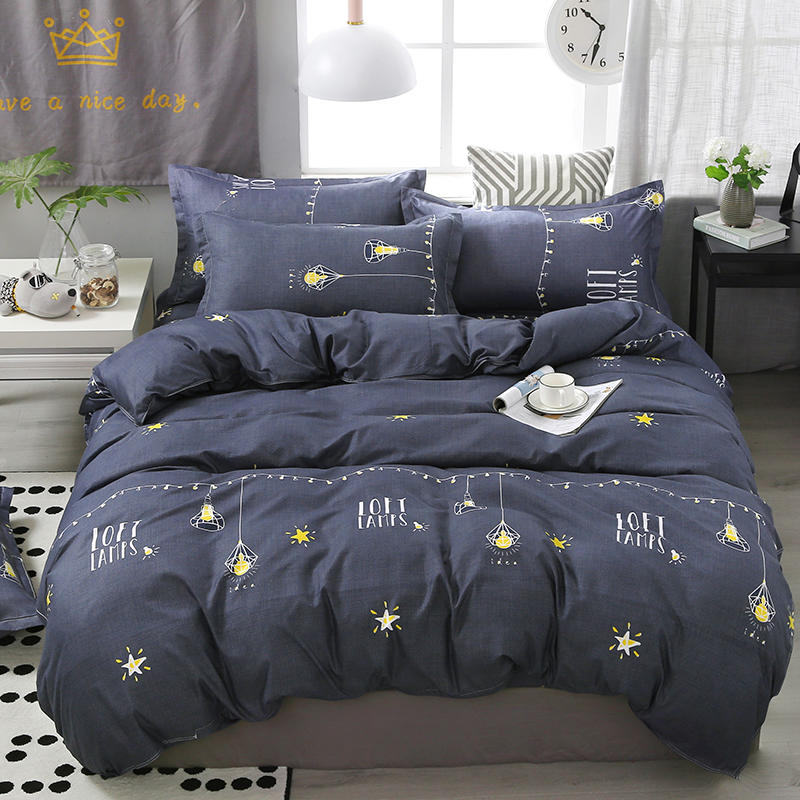 Dream & Star Lighting & Shunfengdormitory On the bed full set Washed cotton Four piece suit Sheet quilt suit Three piece set student Single person 7 suit combination 8