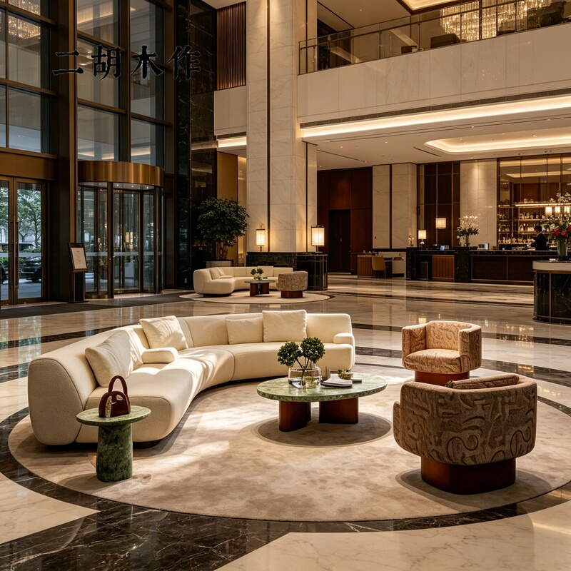 Sales Office Negotiation Sofa Hotel Lobby Rest Area Reception Beauty Salon Curved Office Modern Light Luxury Fabric