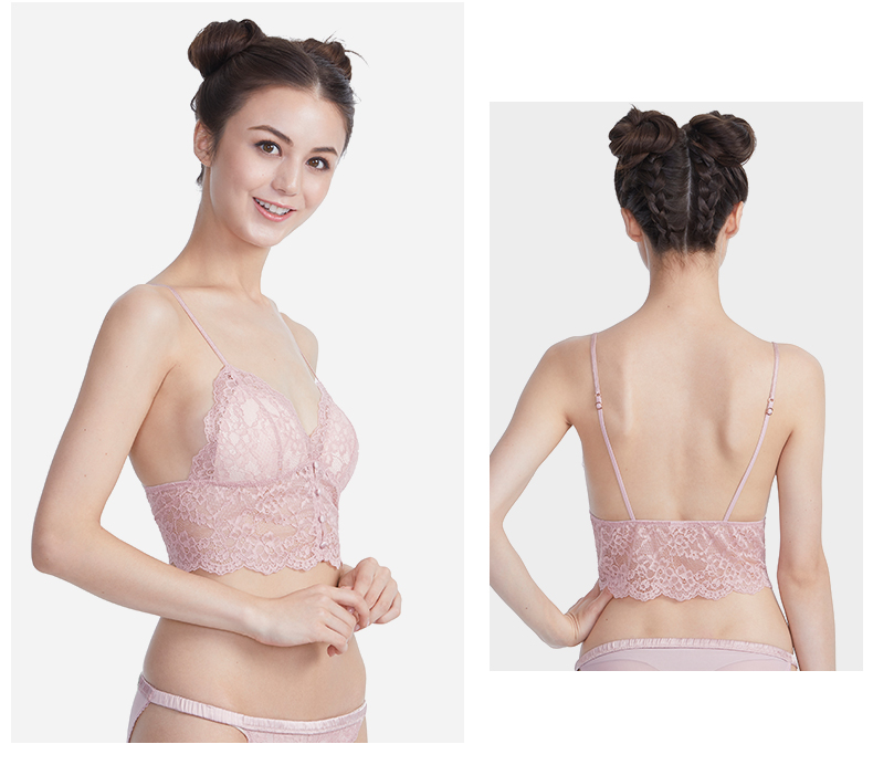 6IXTY8IGHT 68 ren không có vòng thép cô gái áo ngực mỏng đồ lót BR06152 thời trang công sở nữ cao cấp