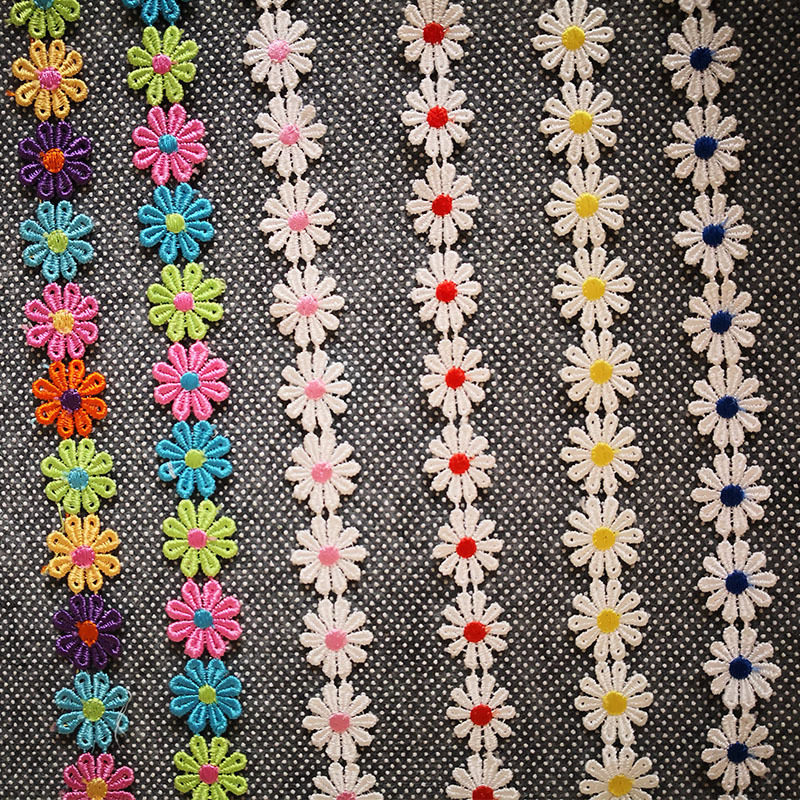 Colorful petals lace accessories DIY lace lace lace lace lace cloister decoration accessories handmade to decorate multicolored flowers