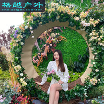 Bali Nets Red Bird Nest Scenic Spot Wedding Dress Shooting Props Creative Heart-shaped Circular Bed Folk Decoration Outdoor Autumn