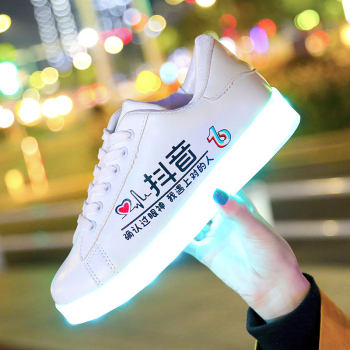 Douyin rechargeable luminous shoes children's luminous shoes boys students boys colorful lights shoes girls ghost step shoes tide