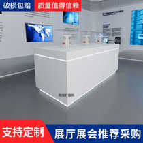Paint experience table company display table technology digital experience table fingerprint lock display cabinet door and window island booth