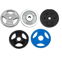 Barbell piece Large hole piece Small hole piece Clearance treatment electroplating Hand grab enamel coated rubber environmental protection household fitness dumbbell piece