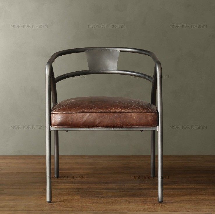 American Loft Iron Art Dining Chair Casual Backrest Coffee Hall Hotel Chair Home Office Chair Computer Chair Circle Chair Chair Chair