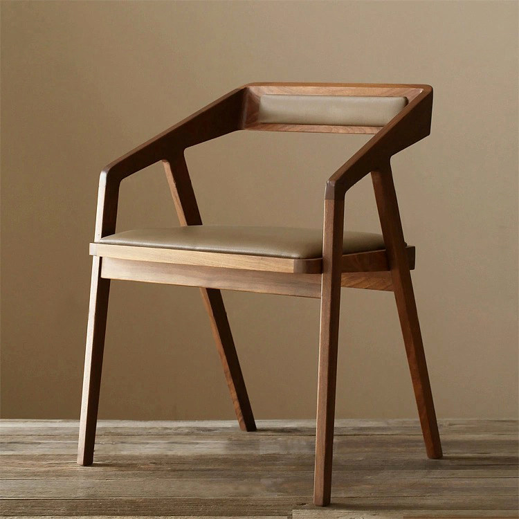 Modern Simple Retro Solid Wood Dining Chair Nordic American Dining Chair Coffee Chair Office Chair Computer Chair Book Chair