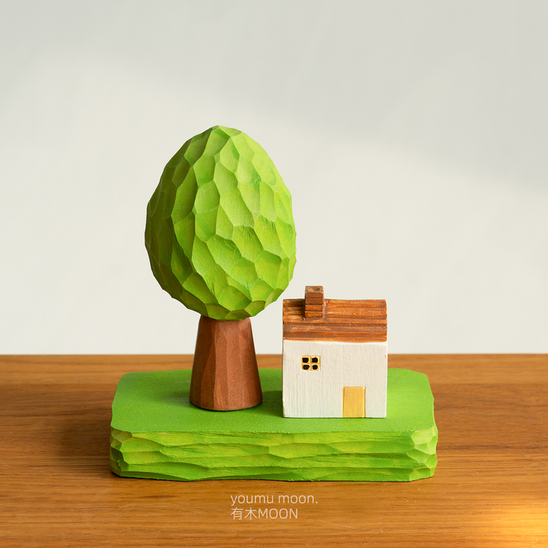 Spring Tree, a Tree, a Green Tree, an Orange Tree, Handmade Wood Carving, Desktop Ornament, Cute, Healing, Simple, High-End Gift Spring Tree, a Tree, a Green Tree, an Orange Tree, Handmade Wood Carving, Desktop Ornament, Cute, Healing, Simple, High-End Gift