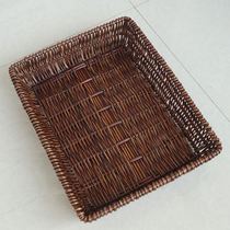 Willow imitation rattan fruit basket rattan bread basket supermarket snack storage basket plastic display basket fruit