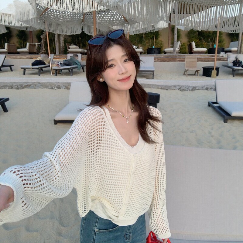 Loose Solid Color Gentle Long-Sleeved Knitted Cardigan + Elegant Versatile Slimming Casual Vest Set for Women 2026 Spring