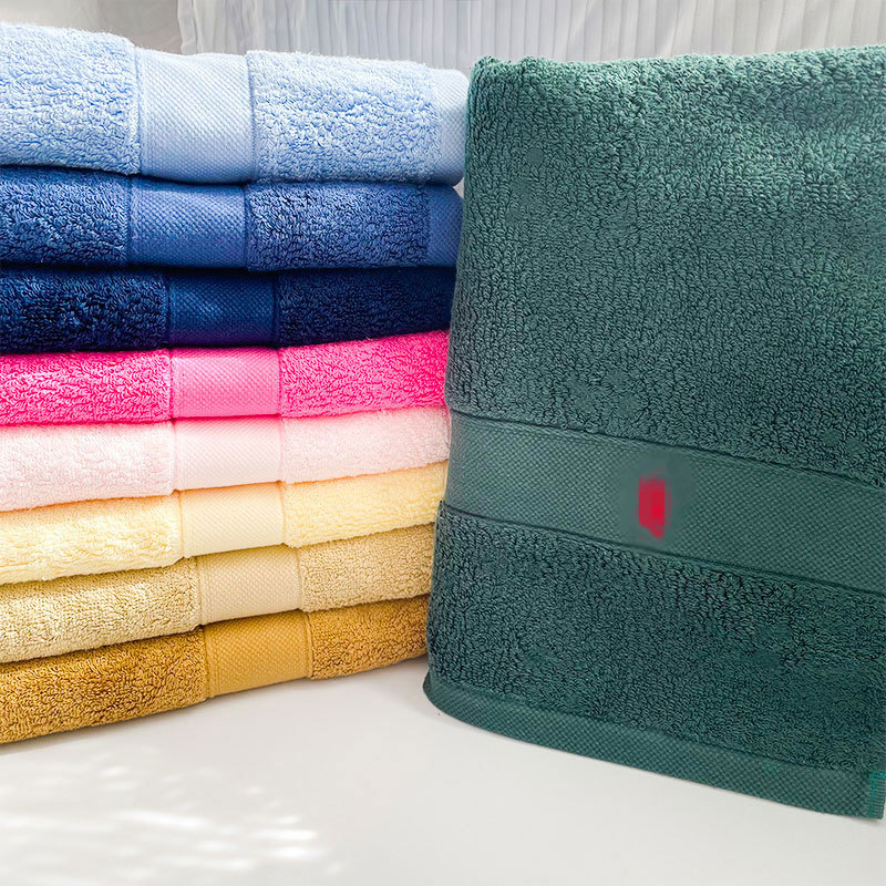 Japanese-Style Pure Cotton Thickened Bath Towel, Combed Cotton Terry, Unisex Towel, Soft and Absorbent, Household Bath Towel