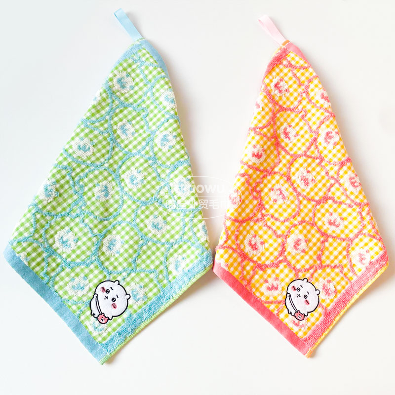 Exported Japanese-Style Small Eight-Character Embroidery Thick Gauze Hanging Rope Towel, Can Be Hung as a Face Towel, Hand Towel, Usachi Hand Towel