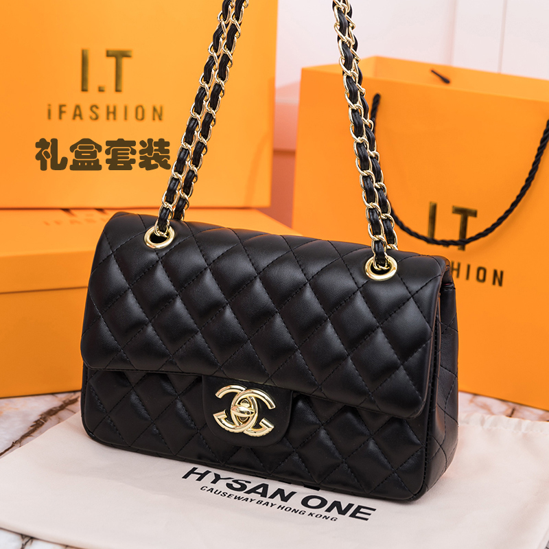 Chanel-Style Cf Chain Bag 2026 New Model, Genuine Designer Brand, Quilted Single Shoulder Crossbody Bag, Women's Genuine Leather Bag