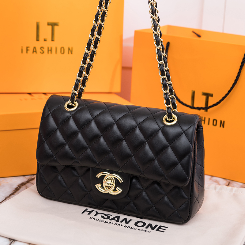 Chanel-Style Cf Chain Bag 2026 New Model, Genuine Designer Brand, Quilted Single Shoulder Crossbody Bag, Women's Genuine Leather Bag
