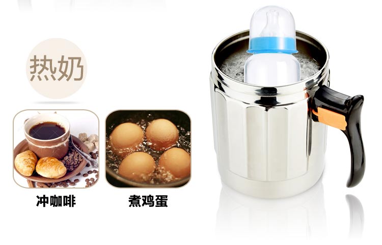 Laiquan xe inox điện sưởi ấm nước sôi cốc nồi ấm đun nước nồi cơm điện gia đình kép sử dụng 12V - Âm thanh xe hơi / Xe điện tử máy hút bụi và bơm xe ô tô