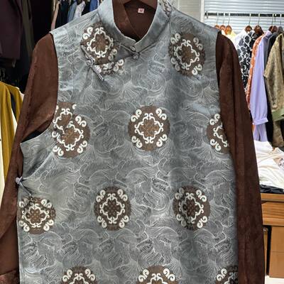 Men's vest, summer wear, Tibetan top, Tibetan armor, Tibetan suit, hanging, 2023 new style of Tibetan-style Jiajia shirt, new arrivals