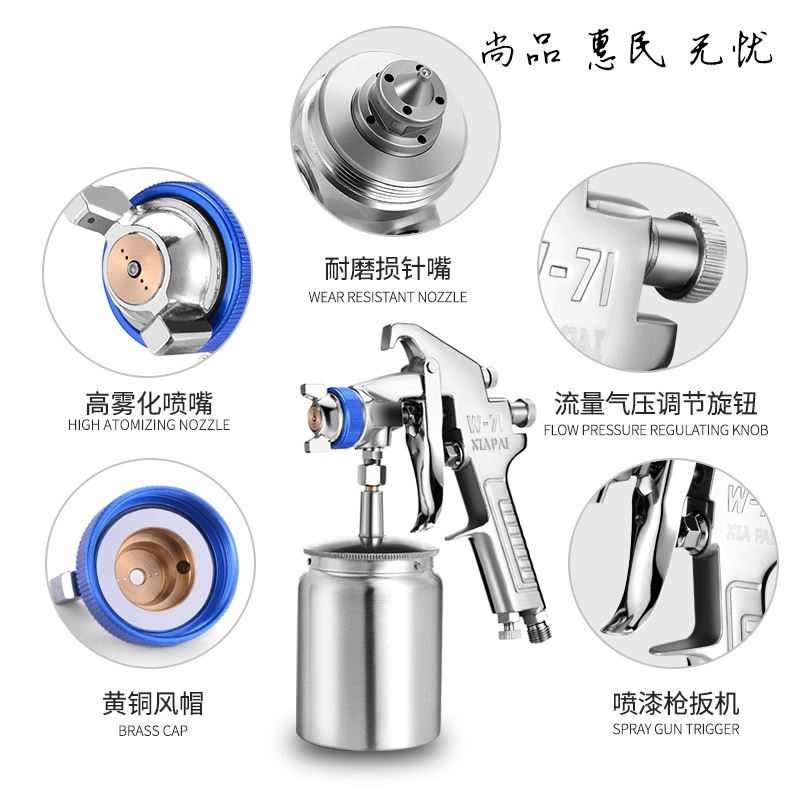 3 OIL SPRAY GUN HARDWARE PNEUMATIC SPRAY PAINT GUN THREE ANTI-PAINT PAINTING SIMPLE HOME SPRAY HEAD HIGH-QUALITY MANUAL SPRAY PAINT MACHINE 1