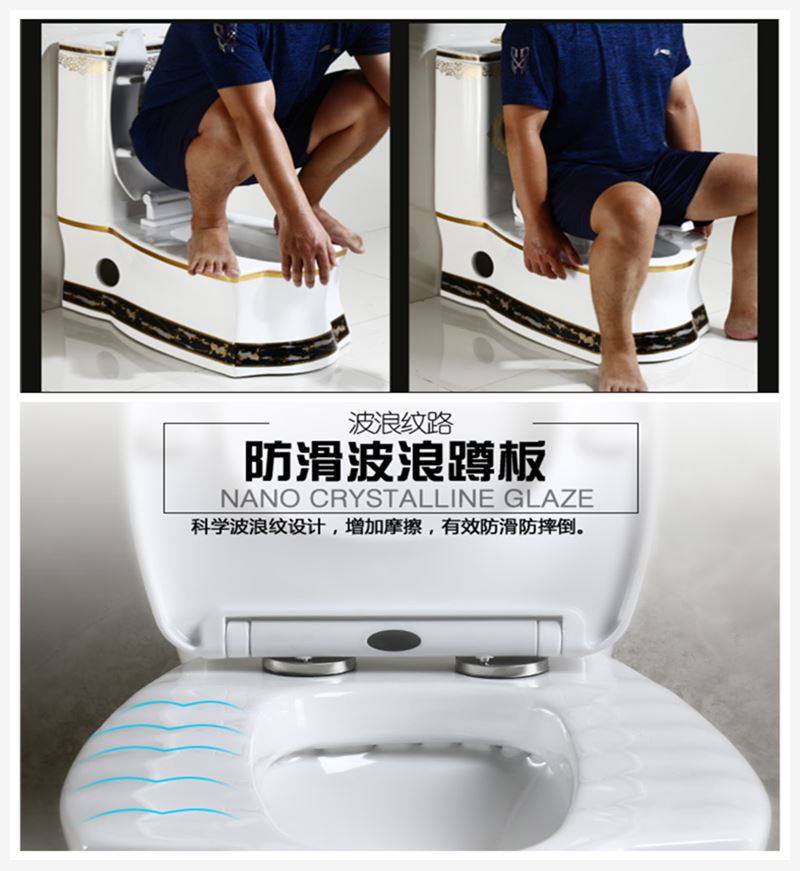 Squatting dualuse toilet oneinone bathroom home toilet ceramic