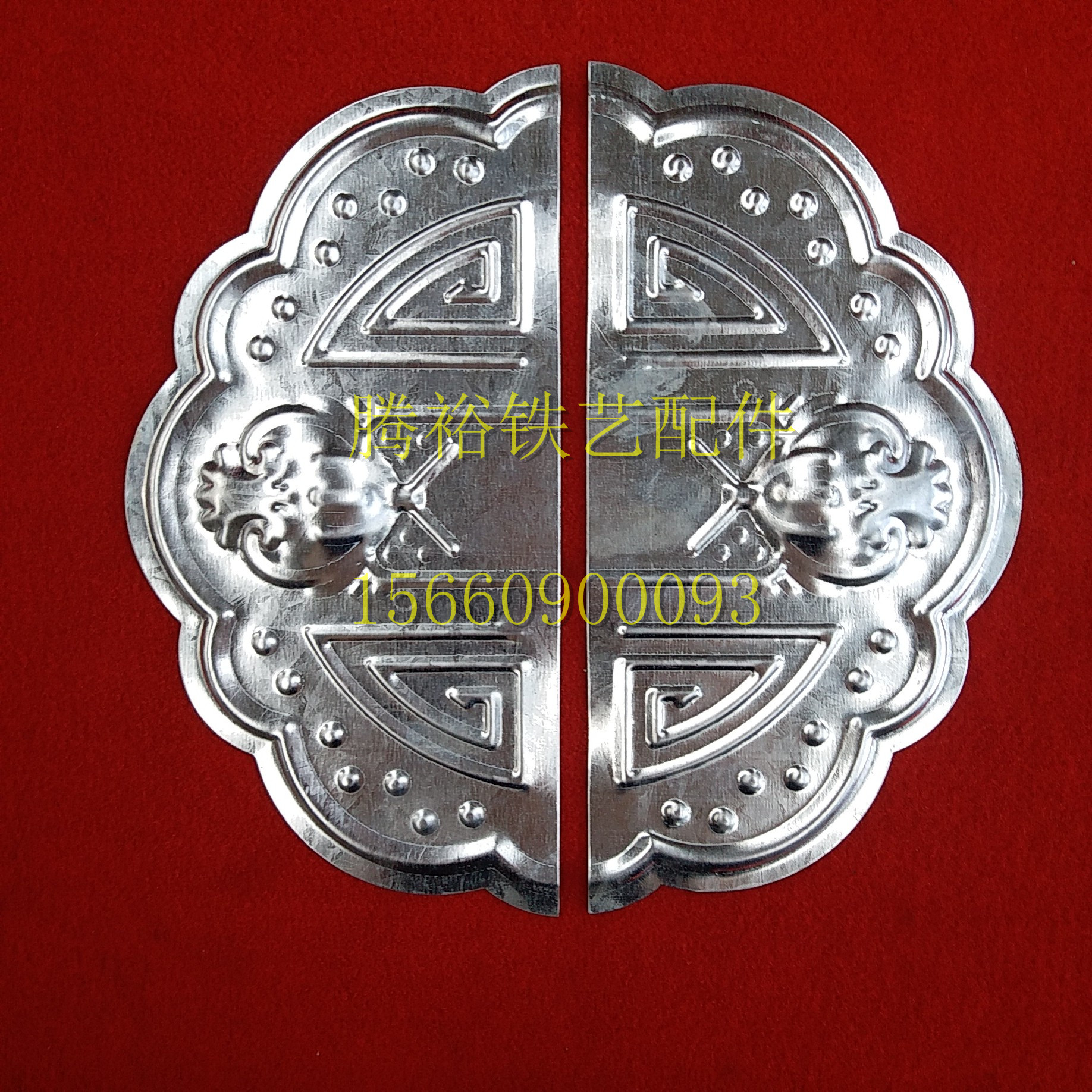 Tenyue Iron Art Accessories Punch Press Lock Plate Semicircle Large Number Lock Plate Door Plate Door Shield Door Flower Gate Accessories 360 * 180