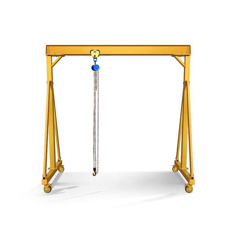 Removable mobile gantry crane 3 tons hand push simple gantry lifting lifting type small driving crane customized