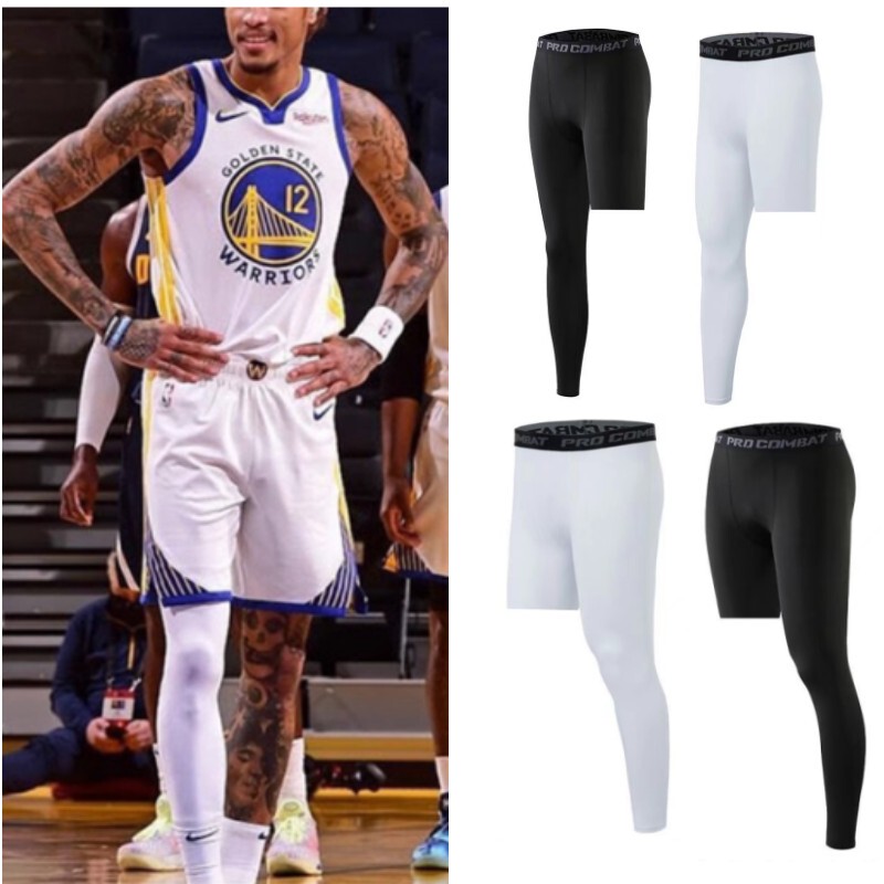 Men's Sports Compression Pants for Running, Fitness, Basketball, High-Elastic Training Pants, Five-Point and Nine-Point Single-Leg Pants, Quick-Dry Compression Pants