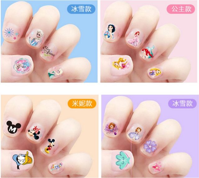 Children's nails baby stickers reward princess cartoon