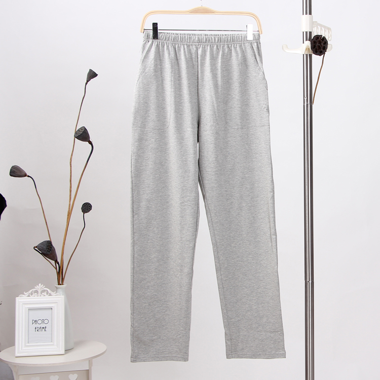 Quần pyjama quần cotton nữ mùa xuân và mùa thu cao eo nhà quần nam mùa hè mỏng phần giản dị kích thước lớn quần thể thao quần yoga lỏng quần thun nữ