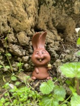 Tea Pet Fortune Rabbit Gold Painted Tea Pet