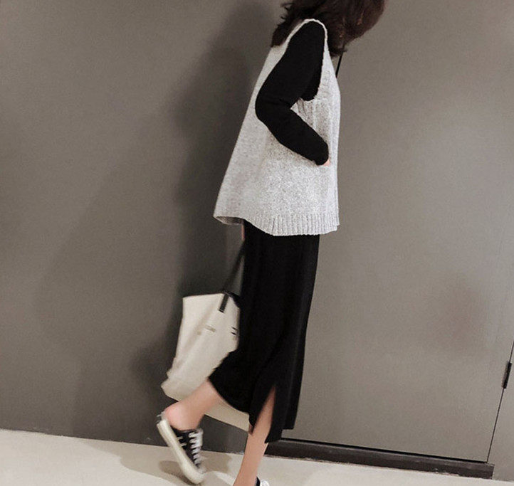 sandro Moscoloni Knitted Dress Set 2023 Spring and Autumn New Sweater Versails Two Pieces