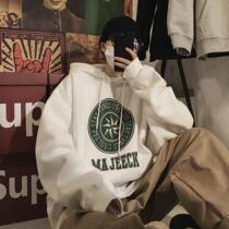 Hong Kong Tide Cards 2022 Autumn New Weaters Hood mens hat ins loose blouses Korean version Trend Student couples jacket