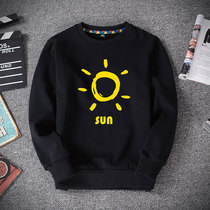 Tide brand sweater mens round neck Hong Kong style leisure sports pullover autumn and winter couples loose size popular long sleeve clothes