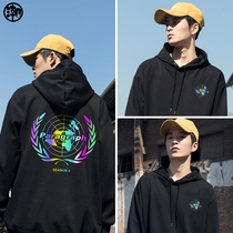 Tide Card Dazzling Glistening and Hood Clothing Mens Cool Fried Street Hoodie 2022 Autumn Winter Plus Suede Thickening Eroy