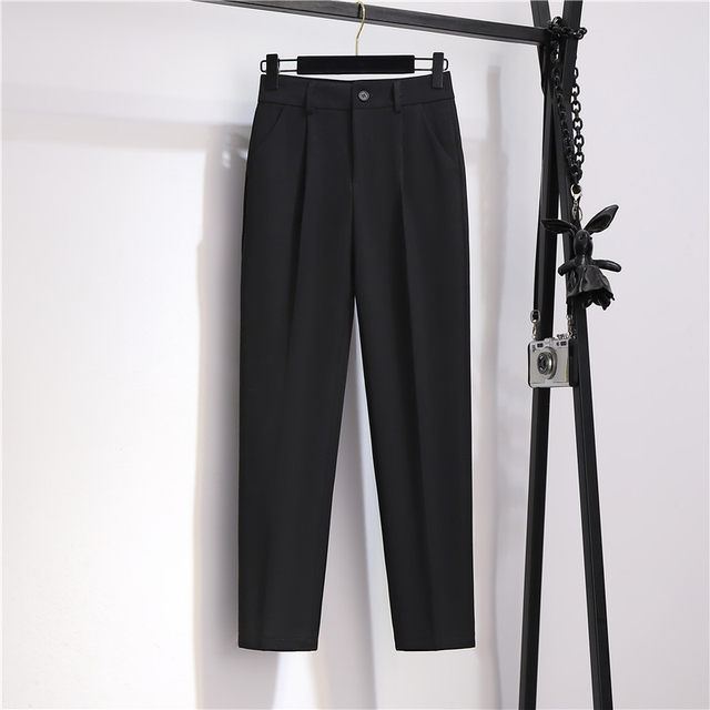 Suit pants women's nine-point pants spring 2023 professional trousers small feet radish pants Harlan casual pants straight cigarette pants