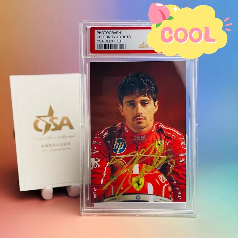 Racing Star Leclerc's Autographed Photo Merchandise 3inch Small Cards, Authentic Official Direct Delivery, Same Style for Collection
