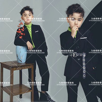 Photo studio boy suit tide shooting model card photo show performance clothing childrens theme photography costume personality Art Photo