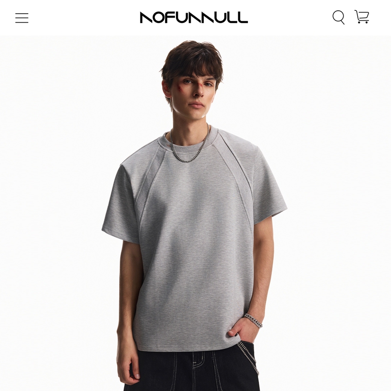 280g Australian-Made Space Liquid Nitrogen Cotton Anti-Wrinkle Heavyweight Short-Sleeve T-Shirt for Men, Boxy Regular Shoulder Short Style Loose Fit Cleanfit