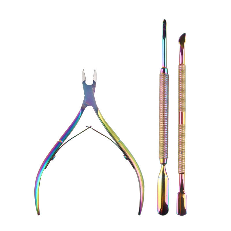 Mechia Suit Stainless Steel Dead Leather Cut Multifunction Dead Leather Push Dead Leather Three Sets High-end Atmospheric Magic Color Steel Push