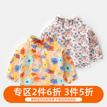 Baby shirt summer thin male newborn clothes spring and autumn baby Summer clothes foreign girl shirt autumn coat