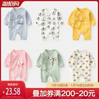 Dịch vụ nhà sư sơ sinh mùa xuân và mùa thu nữ quần áo trẻ sơ sinh haber nam babyiesies đồ ngủ cotton túi rắm body dài tay cho bé gái