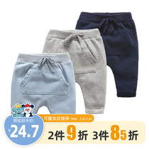 Baby pants spring and autumn Baby girl toddler butt pants outer wear boys Harlan pants Childrens clothing small baby big pp pants autumn