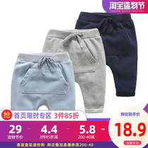 Baby pants spring and autumn Baby girl toddler butt pants outer wear boys Harlan pants Childrens clothing small baby big pp pants autumn