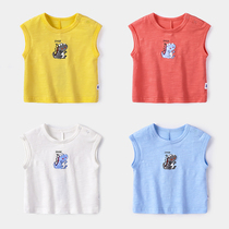 Baby Vest Summer Thin Newborns Sleeveless Top Boys base shirt Cotton Women Baby Sports Sweatshirt Out