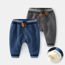 Baby cotton pants men plus velvet large pp pants Newborn Harun pants thickened winter clothing 0 a 1-year-old baby pants autumn and winter women