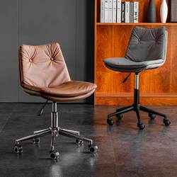 Nordic Computer Chair for Small Spaces, Light Luxury Adjustable Study Chair, Small Swivel Chair for Home Use, Comfortable for Long Sitting