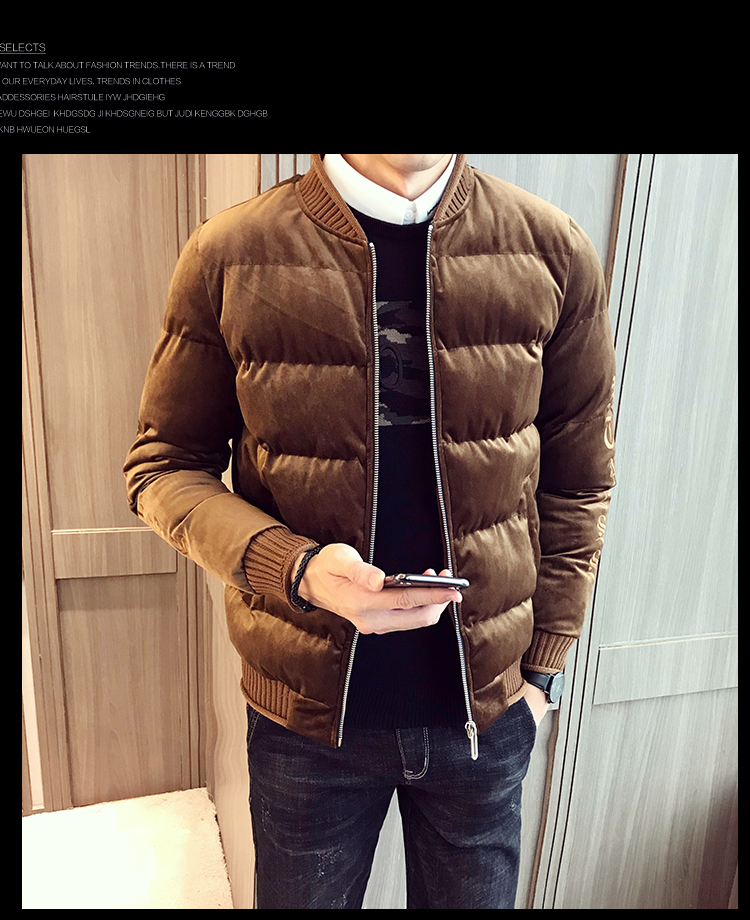 20 đến 25 30 mặc 35 quần áo 40 nam 45 45 tuổi mùa đông nam mới cotton ngắn áo khoác thể thao
