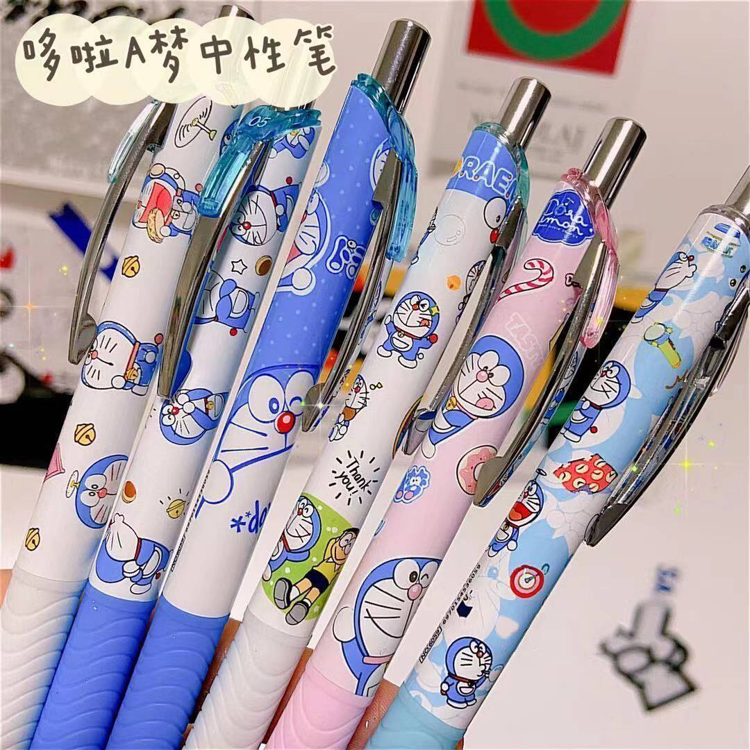 Doxa A dream pen by moving speed dry black 0 5 high face value cute student with cartoon machine cat water-based pen
