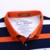 Paula sọc tiêu chuẩn t mùa hè tay áo ngắn XL cotton thêu Paul áo sơ mi nam ve áo POLO
