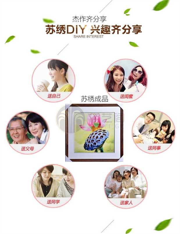 Su thêu tự thêu khâu người mới bắt đầu bắt đầu không dựa trên bộ ba mô hình hoa sen thêu thêu thủ công khăn lụa thêu tay